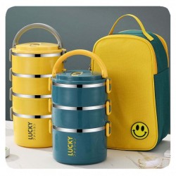 New Sealed Insulated Lunch Box Office Worker Stainless Steel Meal Box Lid Microwave Oven Heated Bento Box Student Female