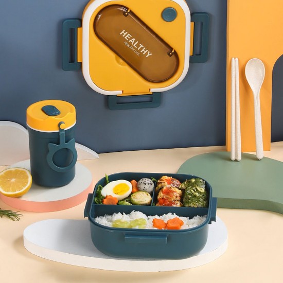 Bento Boxes for Adults 1100 Ml Bento Small Lunch Box for Kids Children With Spoon