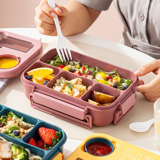 Hot Sale Four Compartments Plastic Lunch Box For Kids